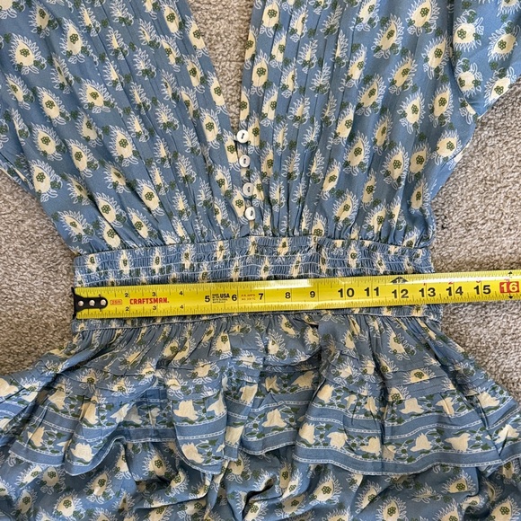 Jen’s Pirate Booty Women Medium Blue Floral Daydream Petit Mini Dress - Picture 14 of 16